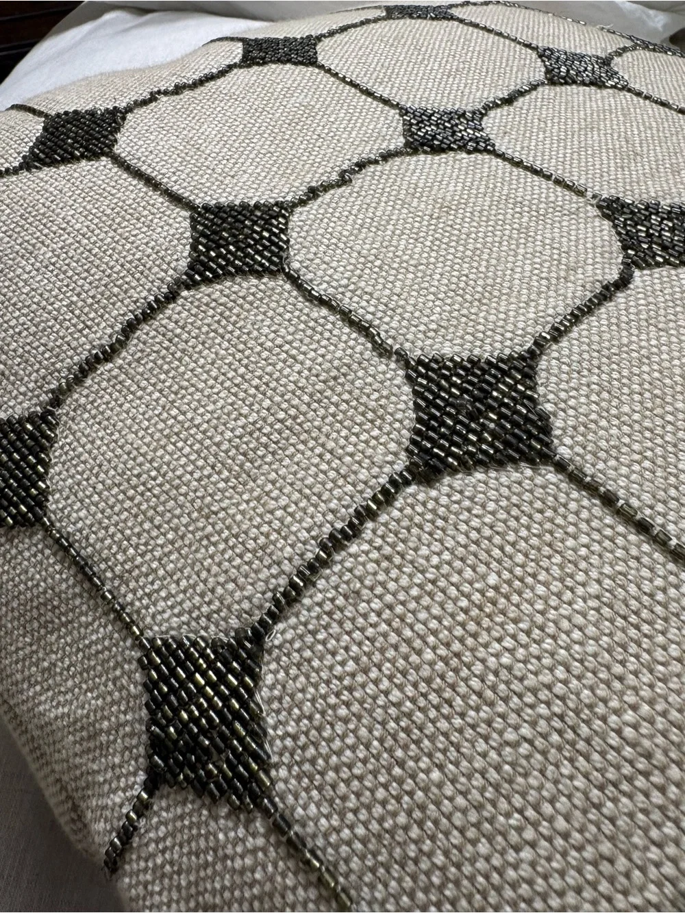 Pottery Barn beaded pillow case